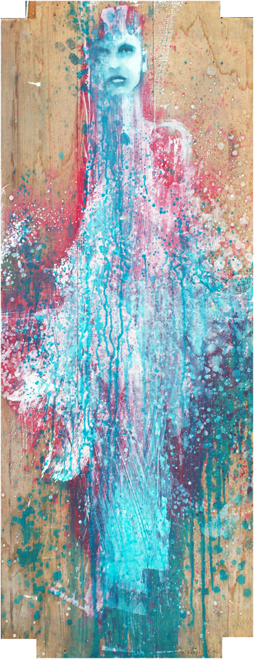 oil painting on the wood olej na desce